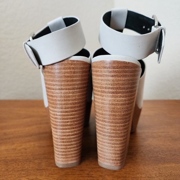 Rebecca Minkoff Cece Platform Sandals - Stone - Size 5 - Picture 4 of 8